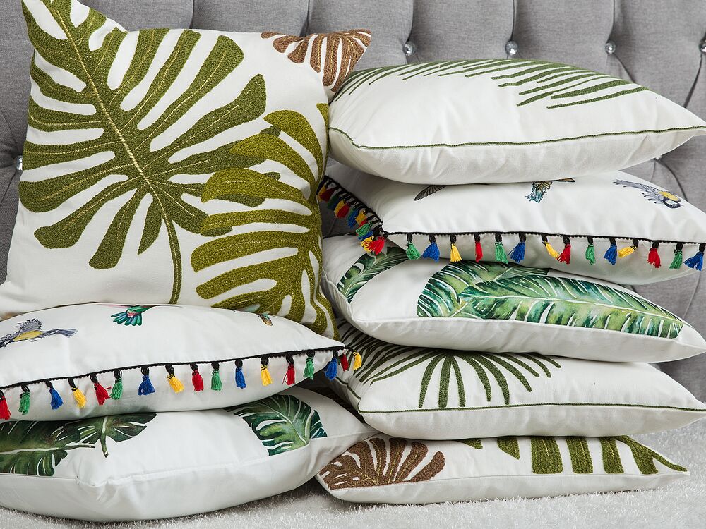 Set of 2 Decorative Cushions MALLOW 45 x 45 cm Multicolour