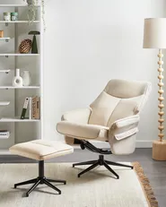 Recliner Chair ERATO Fabric Light Beige_1007315