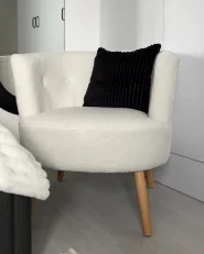 Sessel ODENZEN Bouclé Weiss_1171011