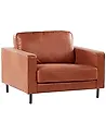 Armchair SAVALEN Faux Leather Golden Brown