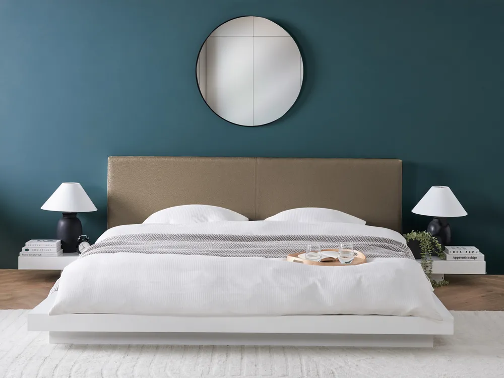 Bed Boucle ZEN 160 x 200 cm (EU King Size) White_1080222