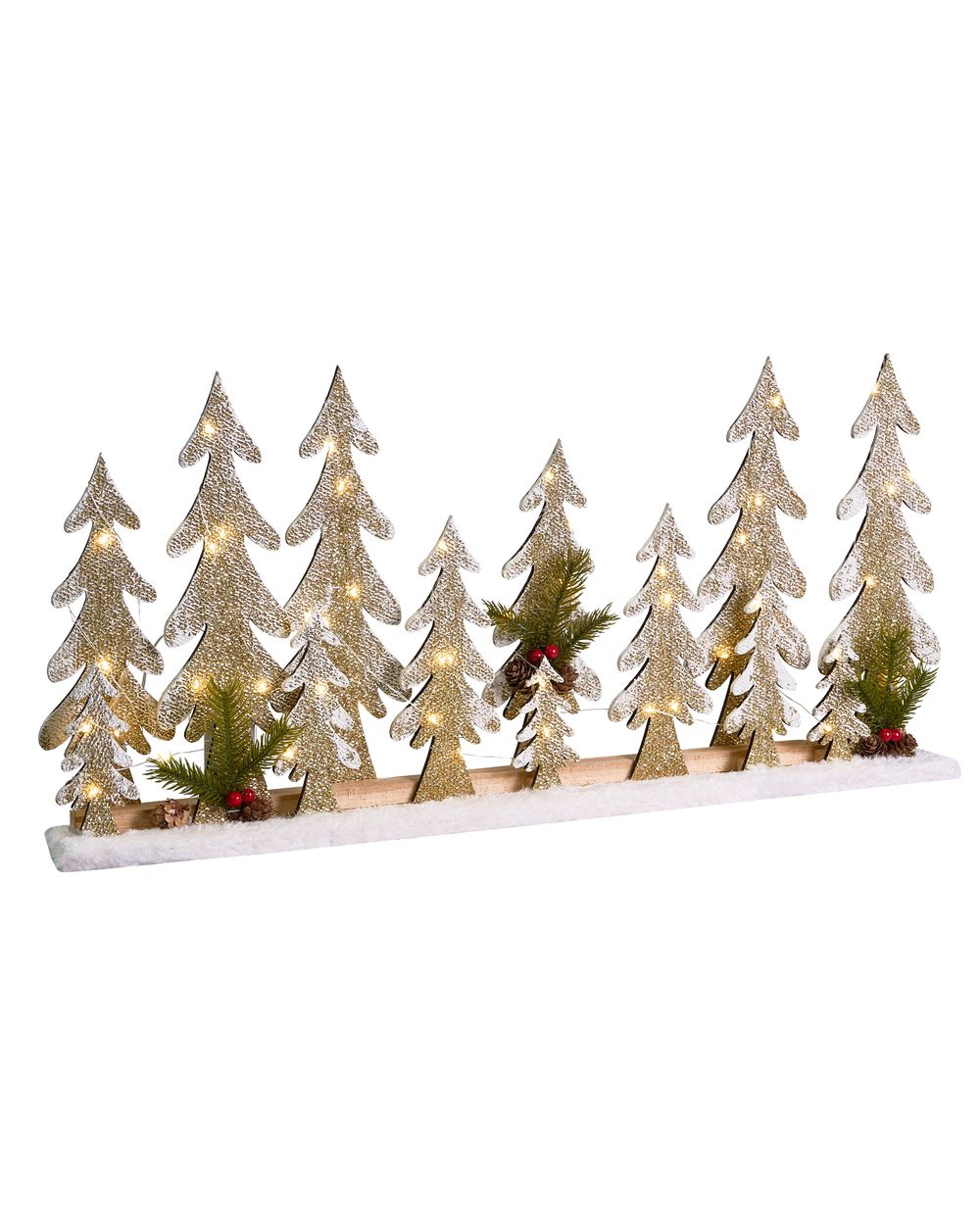 Décoration de Noël LED ORIVESI 30 cm Arbre de Noël Marron clair