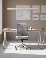 Sedia da ufficio ZELAR Tessuto Beige_1158683
