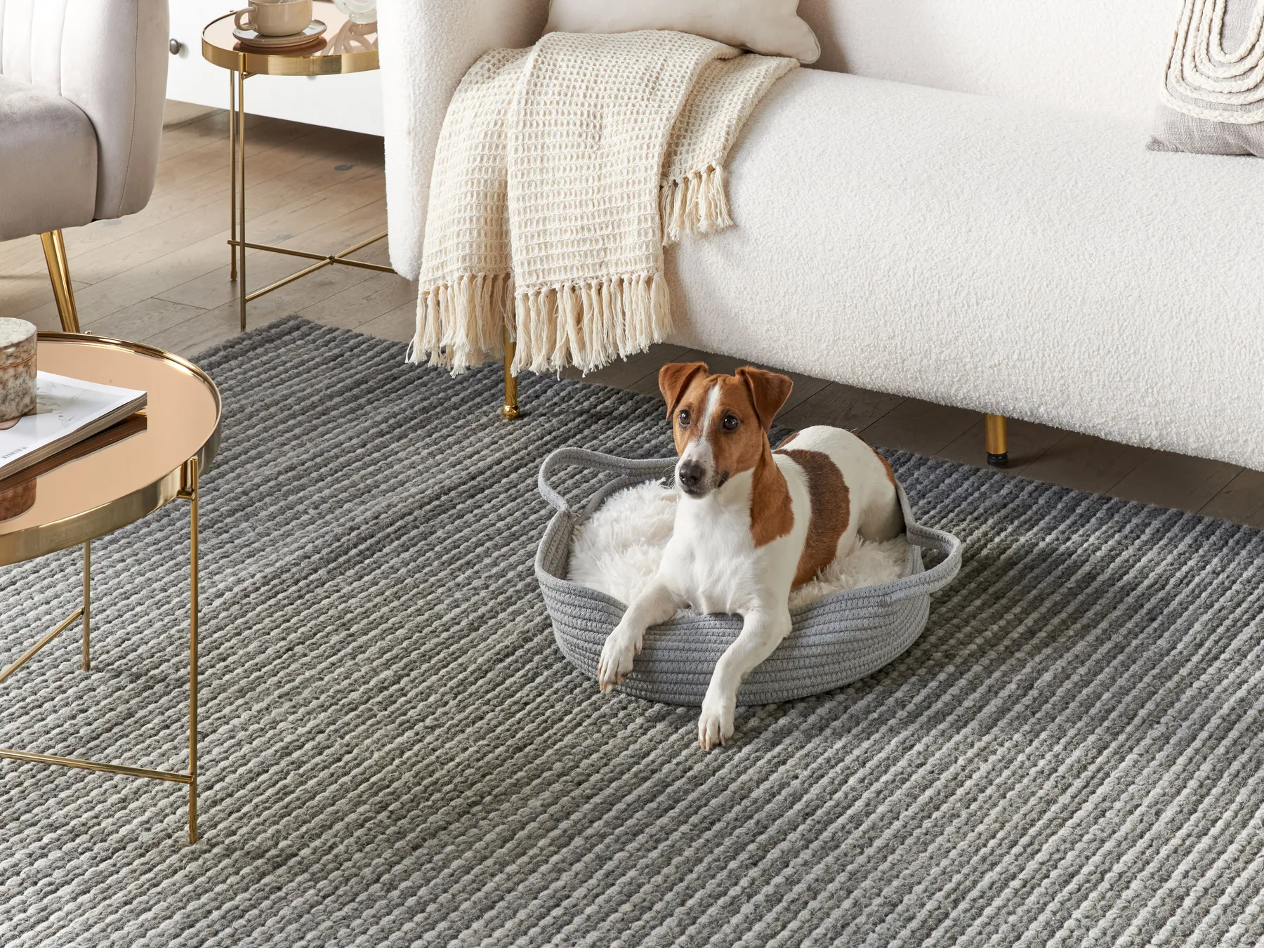 Pet Bed DALAMAN Cotton Grey_850171