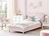 Ottoman Bed METZ Velvet Pastel Pink 90 x 200 cm (EU Single)