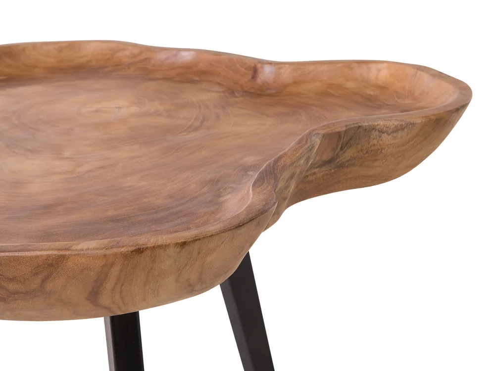 Side Table ELSA Teak Wood Brown_678495