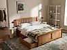 Bed with 2 Drawers OLENDON Pine Wood Brown 160 x 200 cm (EU King Size)