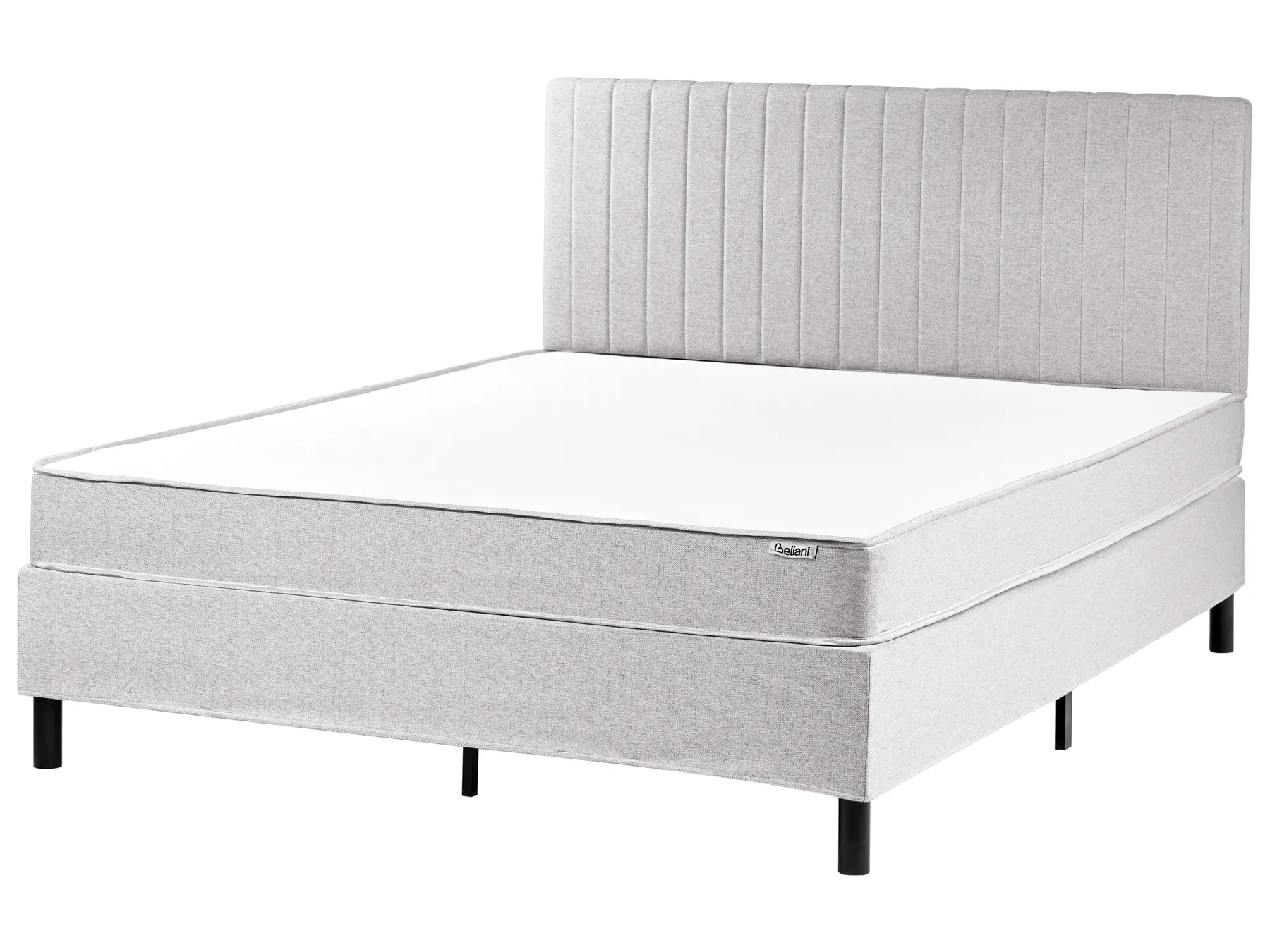 Divan Bed Fabric COUNTESS 160 x 200 cm (EU King Size) Light Grey_1054552