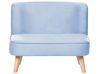 Sofa dziecięca RISBY Welur Błękitny