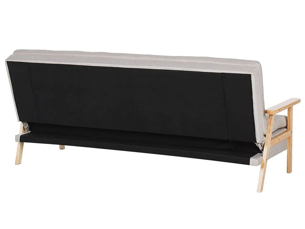Sofa Bed 3 Seater TJORN Fabric Beige_813471