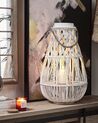 Wooden Candle Lantern 56 cm White TONGA_858591