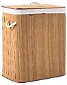 Laundry Basket with Lid ARRAIAS Fabric Brown 100 L