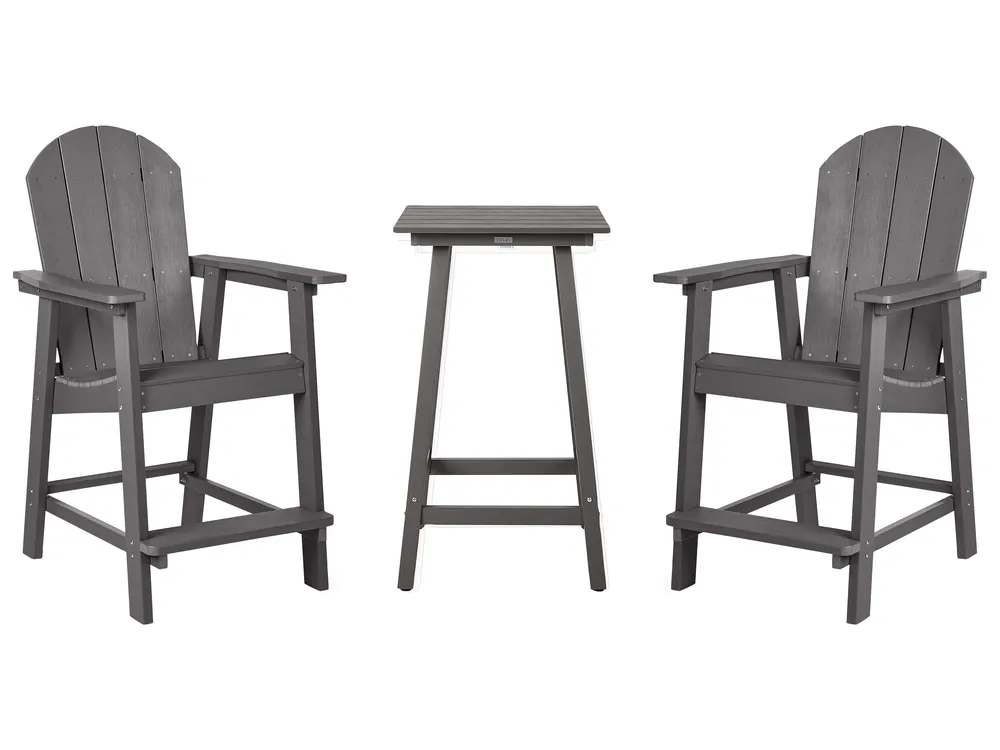 Bistro Set ADIRONDACK Dark Grey