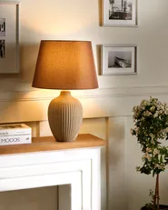 Table Lamp FERGUS Ceramic Brown_824105