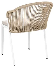 Set of 2 Garden Chairs with Cushions PARANEA Metal Beige_1179580