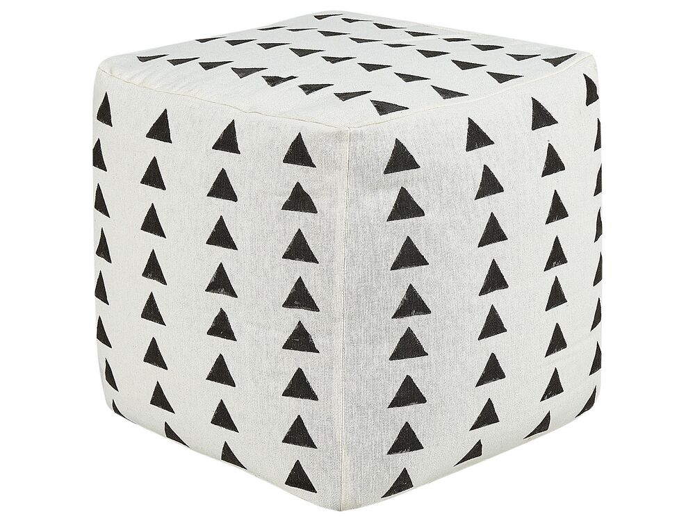 Outdoor pouf black and white discount