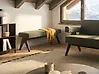 Upholstered Bench TAMRE Boucle Green/ Dark Brown