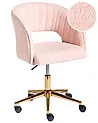 Desk Chair KATONAH Boucle Pastel Pink