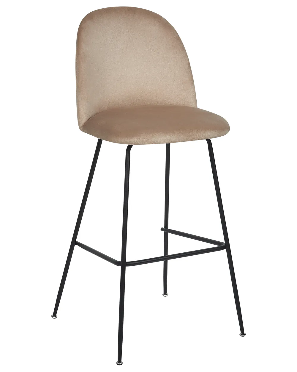 Set di 2 sedie alte ARCOLA Velluto Tortora_902383