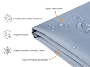 Funda de protección impermeable CHUVA 275 cm 230 cm 70 cm Gris_929790