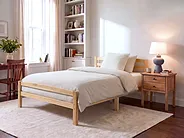 Bed Pine Wood ECHALLON 120 x 200 cm (EU Small Double) Light Brown_1156852