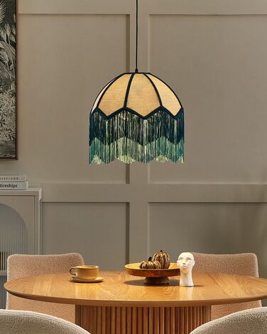 Pendant Lamp Natural and Blue MILAGRO