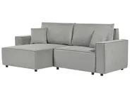 Corner Sofa Bed 3 Seater KARILA with Storage Fabric Grey Right Hand_886075
