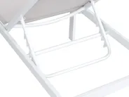 Sun Lounger with Cushion VERDELLO Reclining Metal Grey_1078549