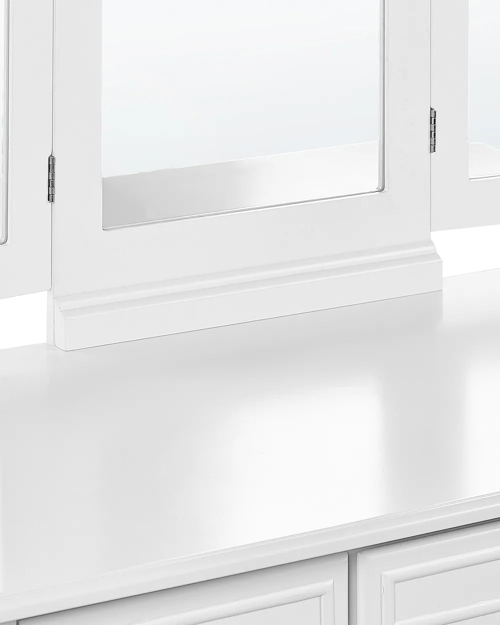 Toeletta con specchio e sgabello LUMIERE Bianco_827337
