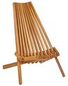 Zestaw 2 krzeseł ogrodowych składanych drewno akacjowe BELLANO_921798