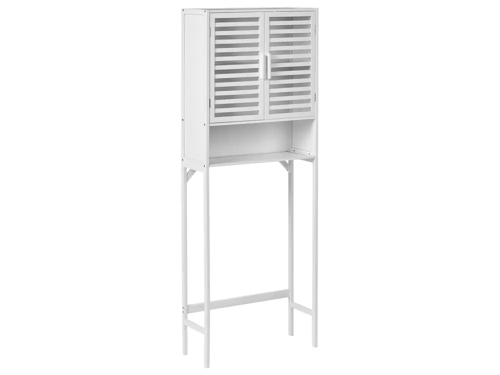 Szafka łazienkowa OKARCHE Drewno bambusowe 63 cm Biały