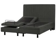 Bett verstellbar Stoff DUKE II 160 x 200 cm Dunkelgrau_987363