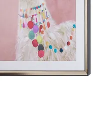 Obraz w ramie BALALA 60 x 80 cm Motyw zwierzęcy Różowy_784383