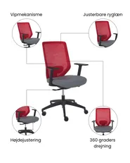 Kontorstol VIRTUOSO Rød_1073404