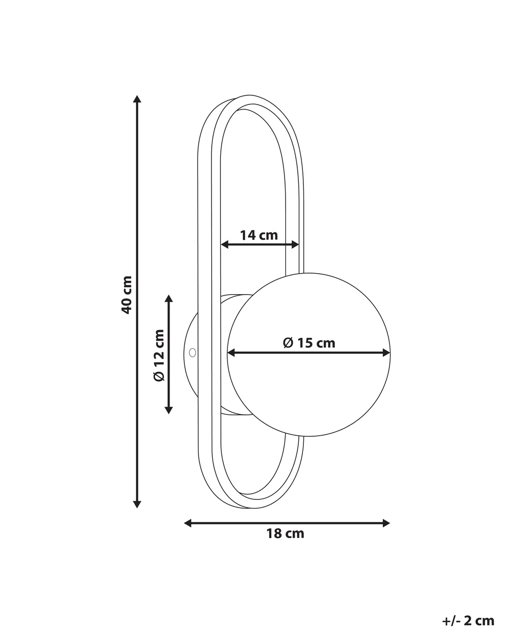 Wall Lamp VARDI Metal Black_987597