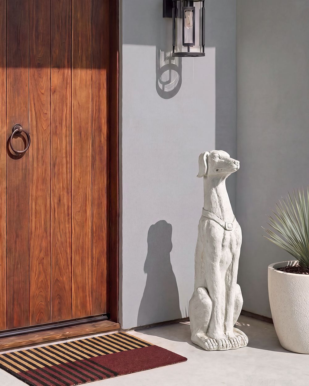 Statua da giardino CHART Cane 83 cm Bianco
