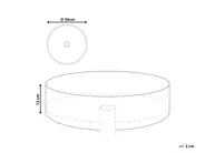 Countertop Basin CALIG ⌀ 360 mm Ceramic Black/ White_922410