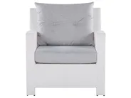 Garden Lounge Set with Table 4 Seater MARINO PE Rattan White_801170