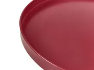 Stolik pomocniczy ogrodowy CAVINIA 40 cm 40 cm Metal Burgundowy_1016320