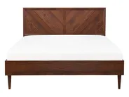 Bed with LED MIALET 140 x 200 cm (EU Double) Dark Brown_748077