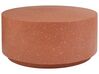 Okrągły stolik kawowy czerwony z efektem lastryko TREZZO_918761