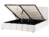 Ottoman Bed VAUVERT Fabric Off-White 180 x 200 cm (EU Super King)