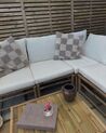 4 Seater Bamboo Garden Corner Sofa Set Off-White CERRETO_926094