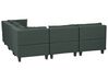 5 Seater Left Hand Modular Fabric Corner Sofa Dark Green UNSTAD_925502