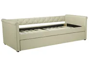 Trundle Bed Fabric LIBOURNE 80 x 200 cm (EU Small Single) Beige_770637