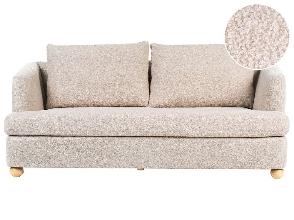 Sofa 3 Seater RATTVIK Boucle Beige
