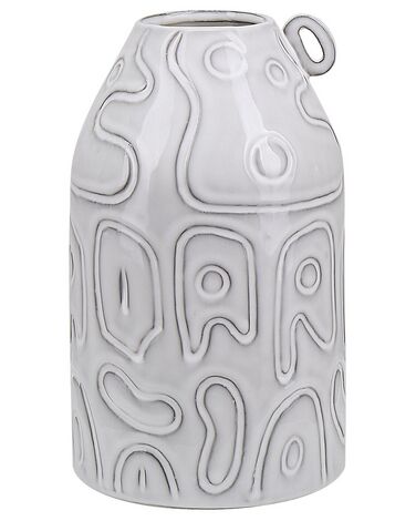 Vaso decorativo gres porcellanato grigio chiaro 22 cm ALALIA