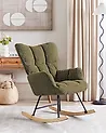 Rocking Chair OULU Boucle Dark Green