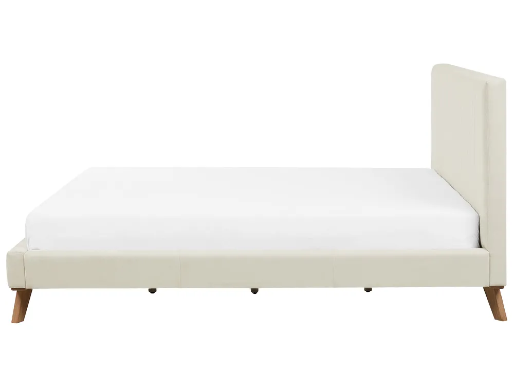 Bed Chenille TALENCE 180 x 200 cm (EU Super King) Light Beige_732197