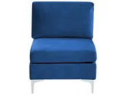 Modular Corner Sofa 6 Seater EVJA Velvet Navy Blue Right Hand_859782